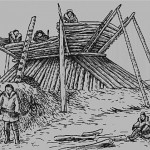 Рис. 10. Зимнее жилище (землянка) коряков. Рисунок конца XIX в.