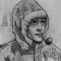 «Минус двенадцать с прикреплением»: енисейская ссылка скаута Коневского В. В. Коневский в эвенкийском костюме — рисунок М. Лакосты